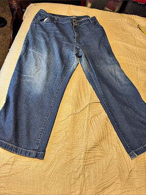 Woman Within Boot Cut Jeans Blue Waist 28W